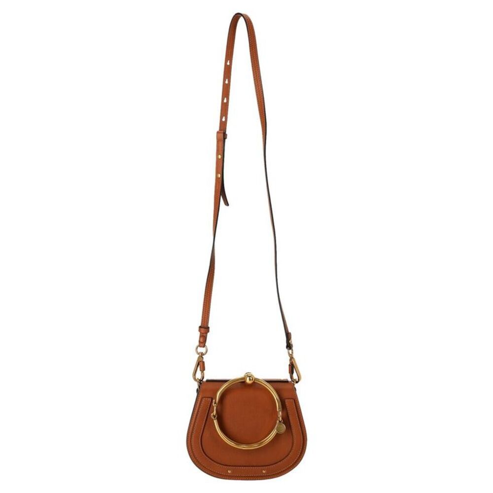 Pre Loved chloe Nile Minaudire Crossbody Bag Women brown | ochre Handbags - Picture 1 of 8
